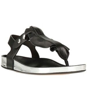 Isabel Marant Black Leather Sandals 37